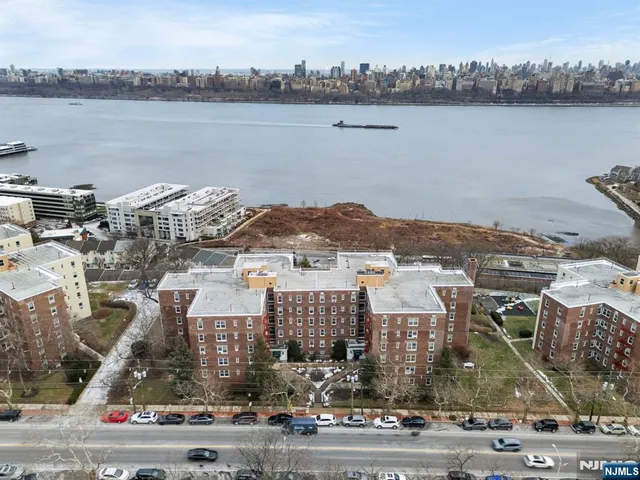a view of a lake and a city