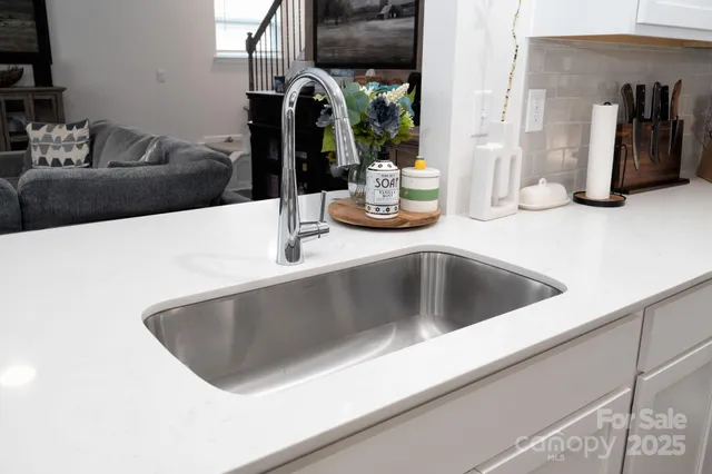 a close view of sink and tap