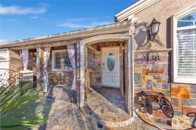 a view of a front door of house