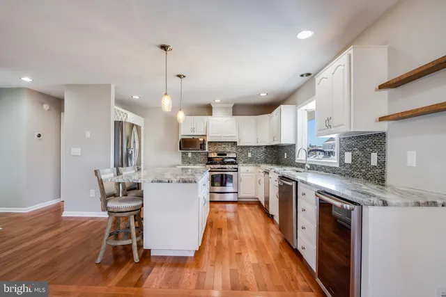 a view of a room with a door