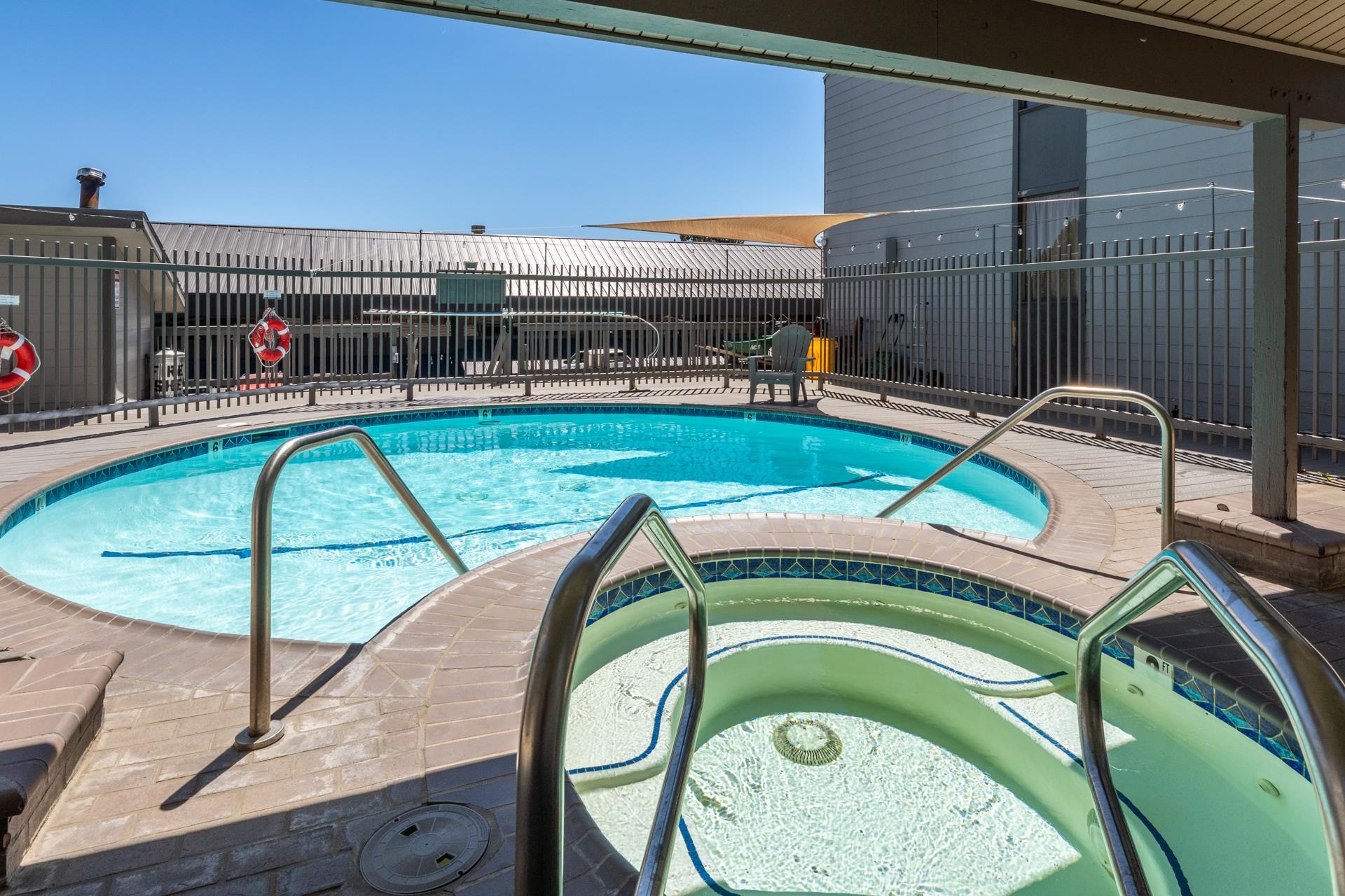 137 Laurel Mountain Road, Unit 312 Mammoth Lakes, CA 93546 - Photo 30 of 37 a view of swimming pool with seating area and furniture