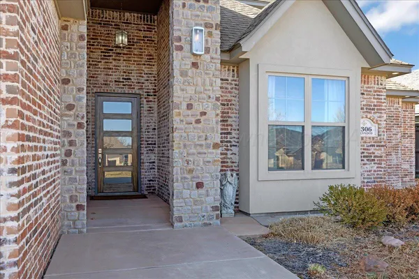 a view of front door of house