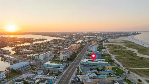 an aerial view of city