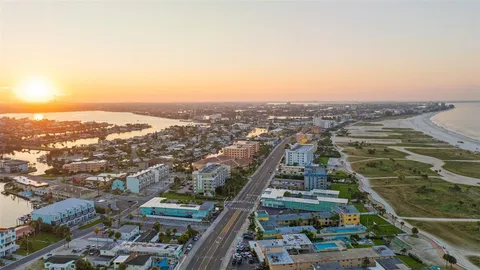 an aerial view of multiple house
