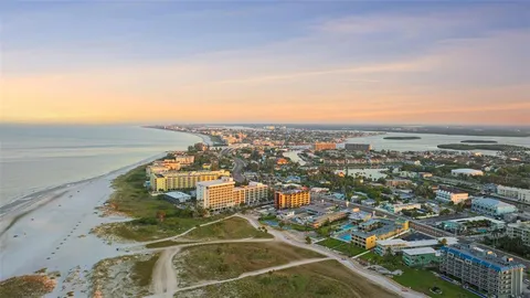 an aerial view of a city