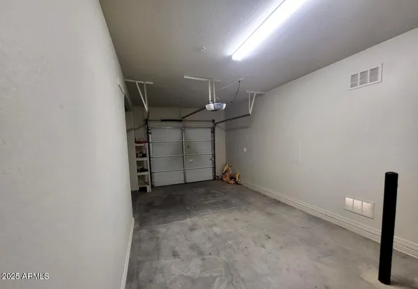a view of a garage