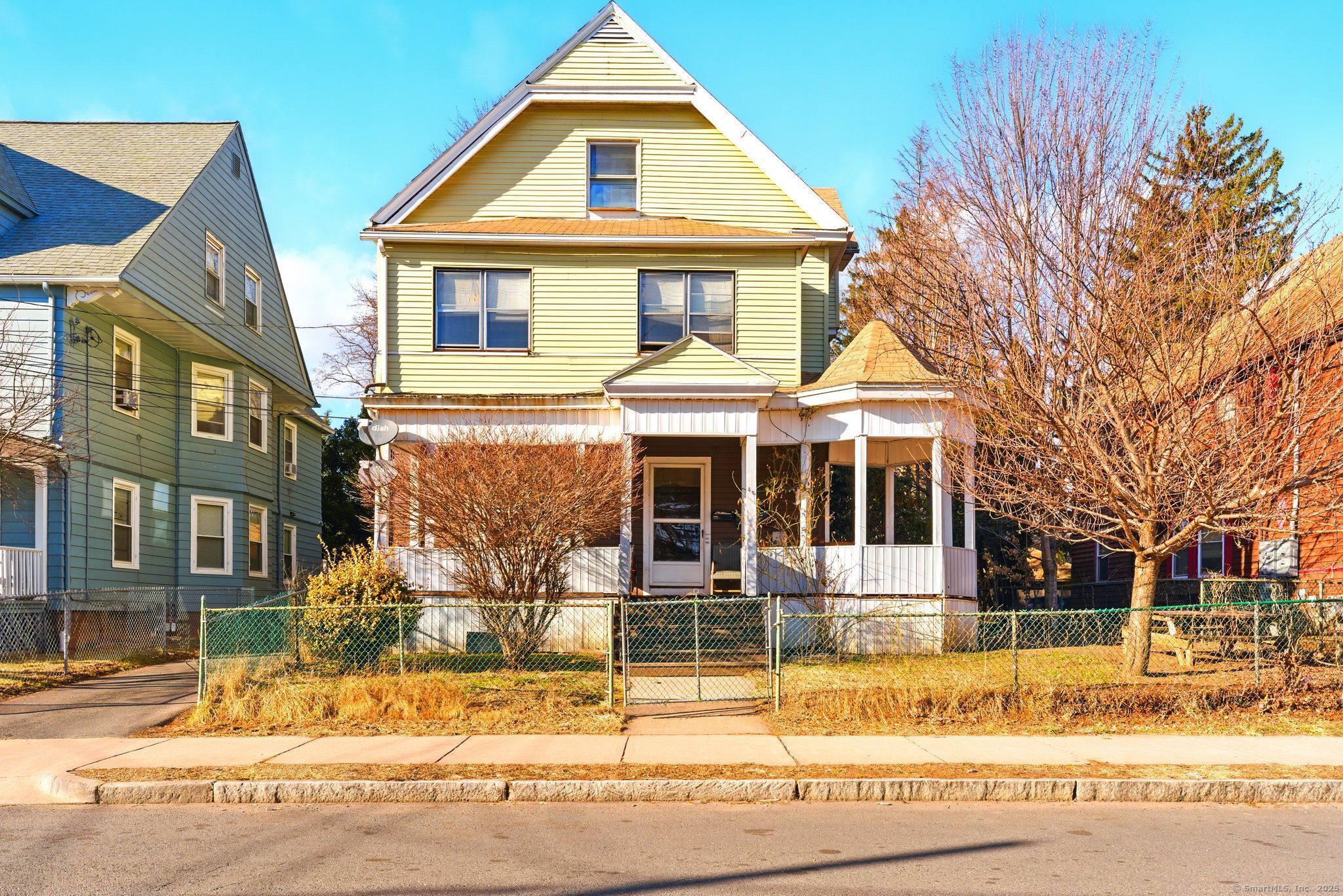 a front view of a house