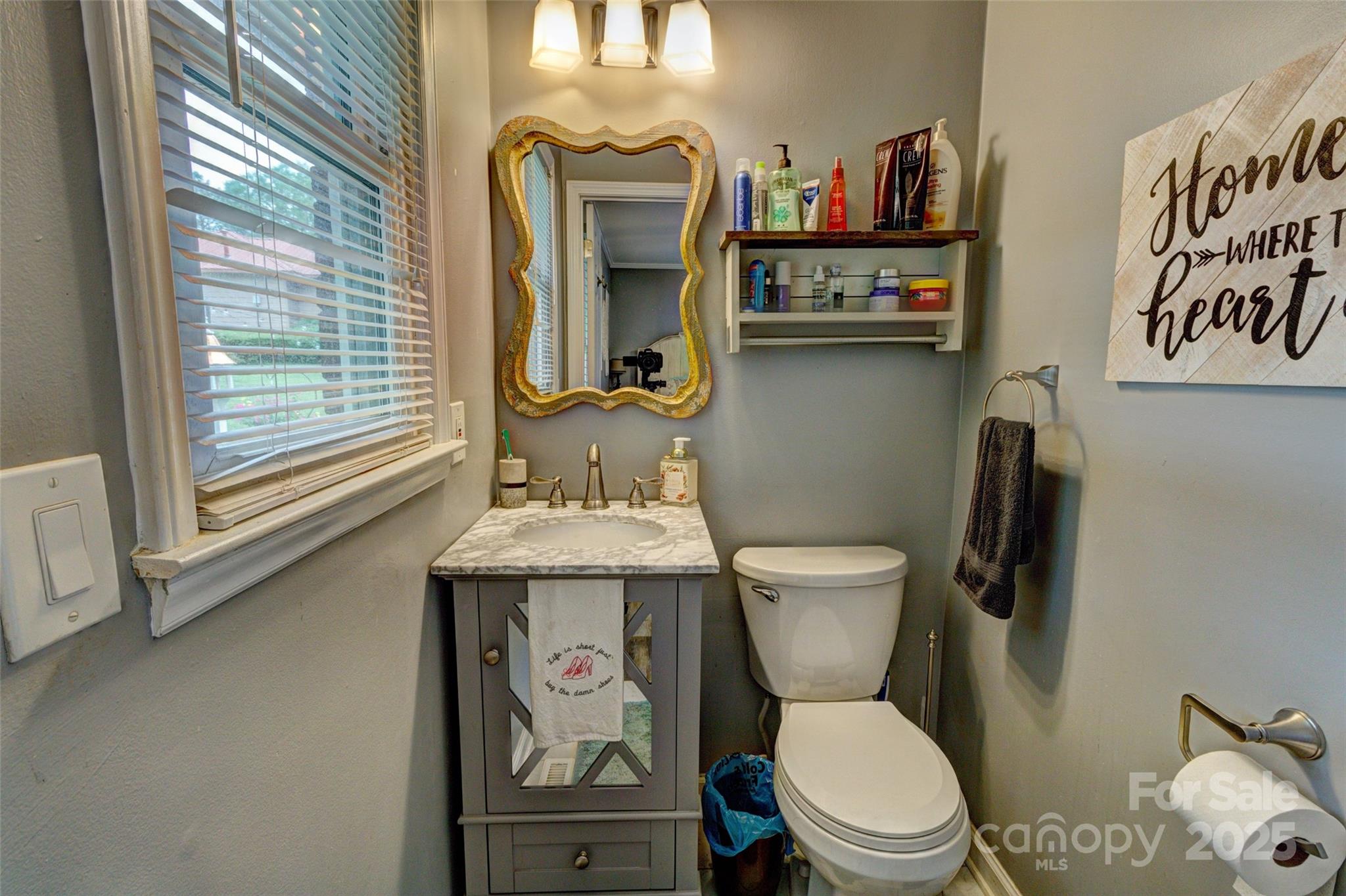 800 Sunset Road Cherryville, NC 28021 - Photo 14 of 20 a bathroom with a toilet a sink and a shower curtain