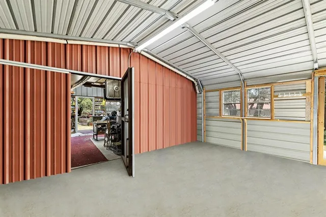 a view of a porch with hardwood