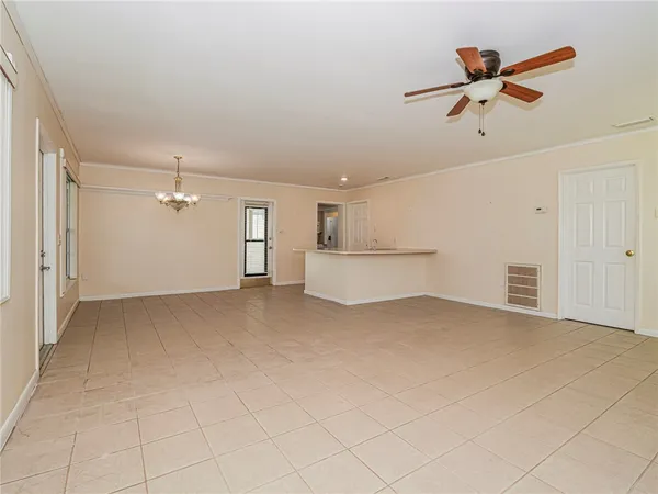 a view of an empty room