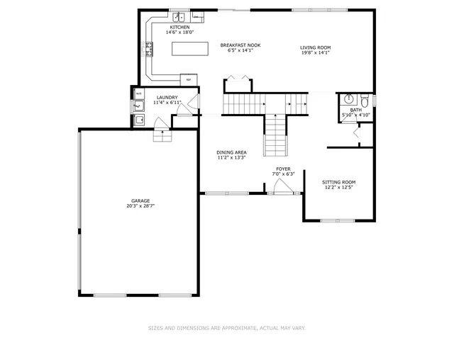 an aerial view of a house with garden