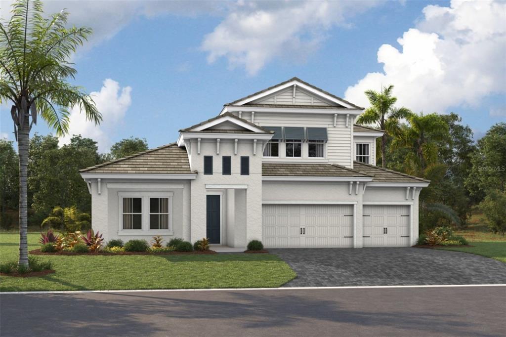 17186 Starlet Path Venice, FL 34293 - Photo 1 of 1 a front view of a house with a yard and garage