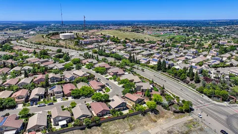 an aerial view of multiple house