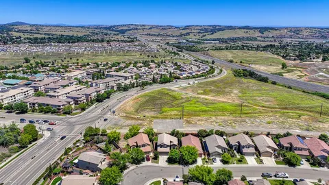 an aerial view of multiple house