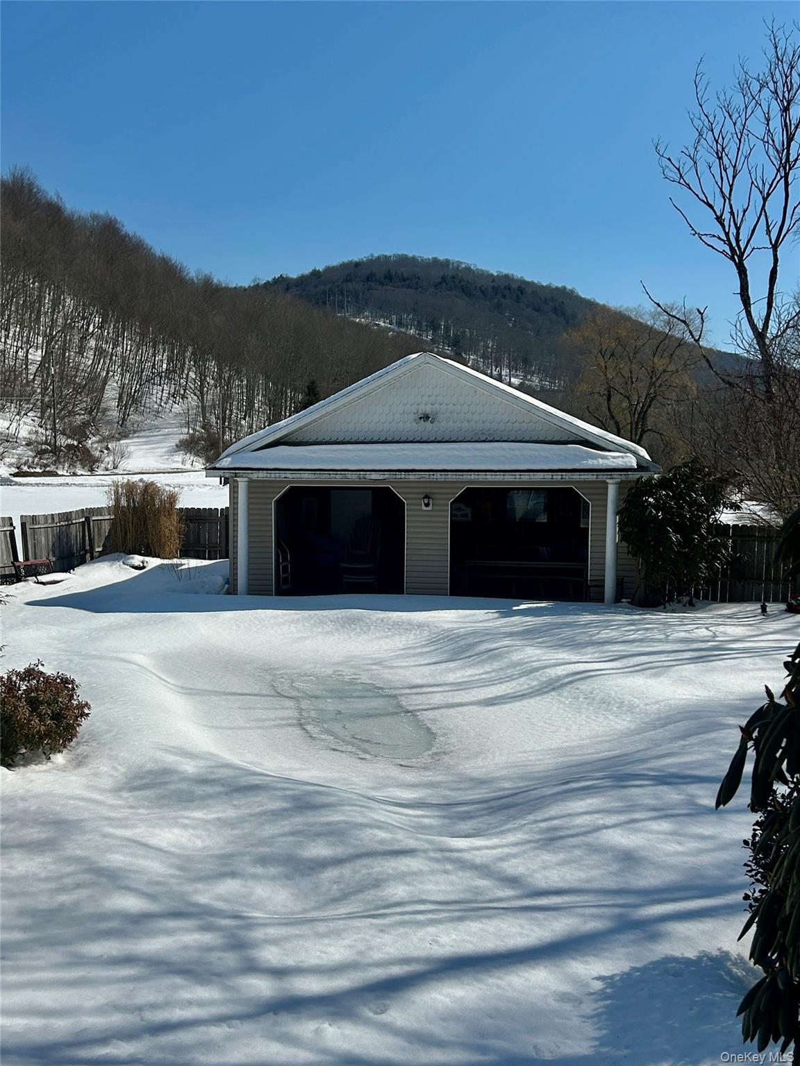 290 Gulf Road Roscoe, NY 12776 - Photo 2 of 26 View of snow covered exterior with an outdoor structure