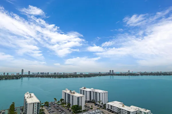 a view of a city and lake view