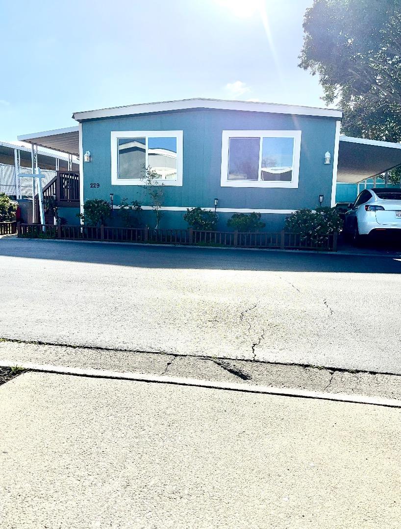 a front view of a house