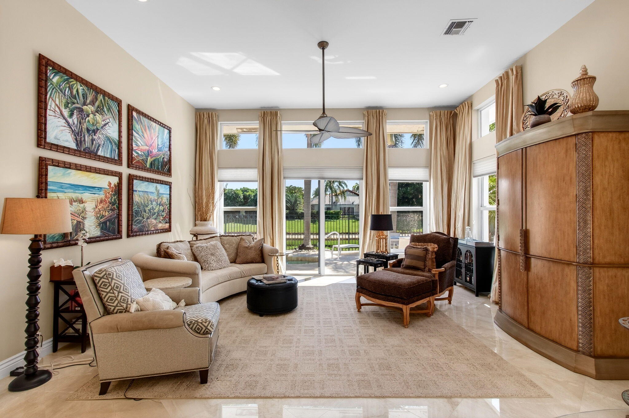 6160 Northwest 24th Street Boca Raton, FL 33434 - Photo 16 of 108 Living Room with Pool and Lake View