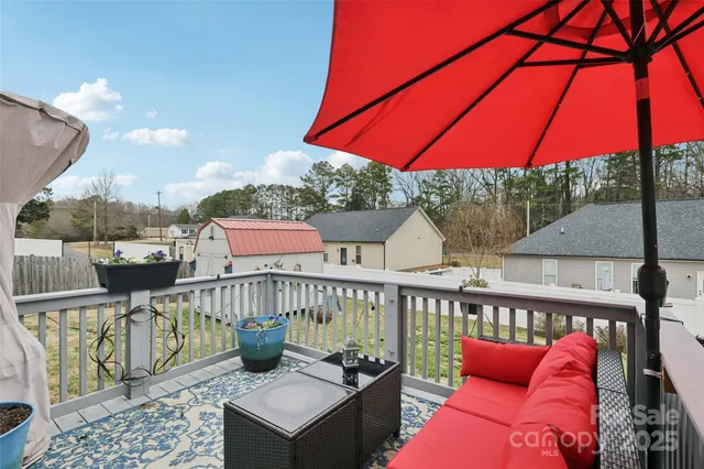 a outdoor view with a sitting space