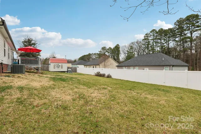 a house view with a garden space