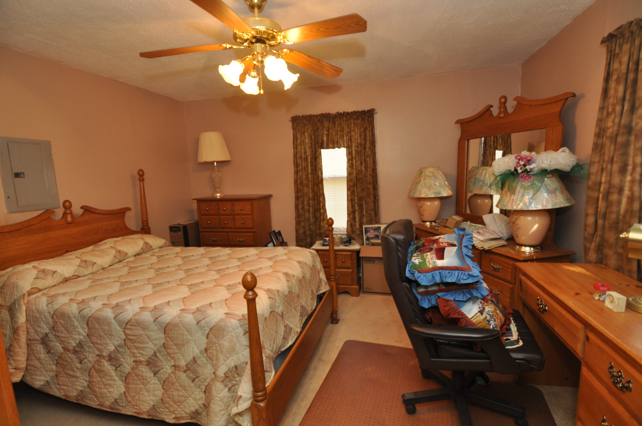 238 Putman Well Road Rockvale, TN 37153 - Photo 10 of 42 a bedroom with bed and a chandelier