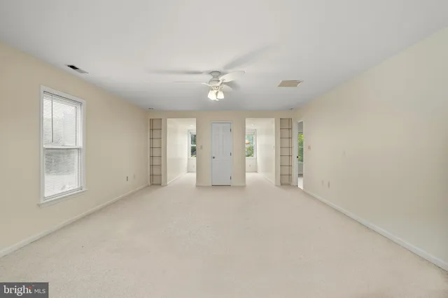 an empty room with a window