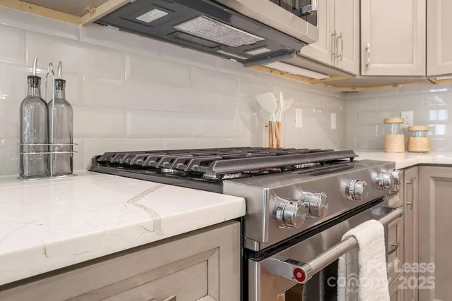 a close view of stove top oven