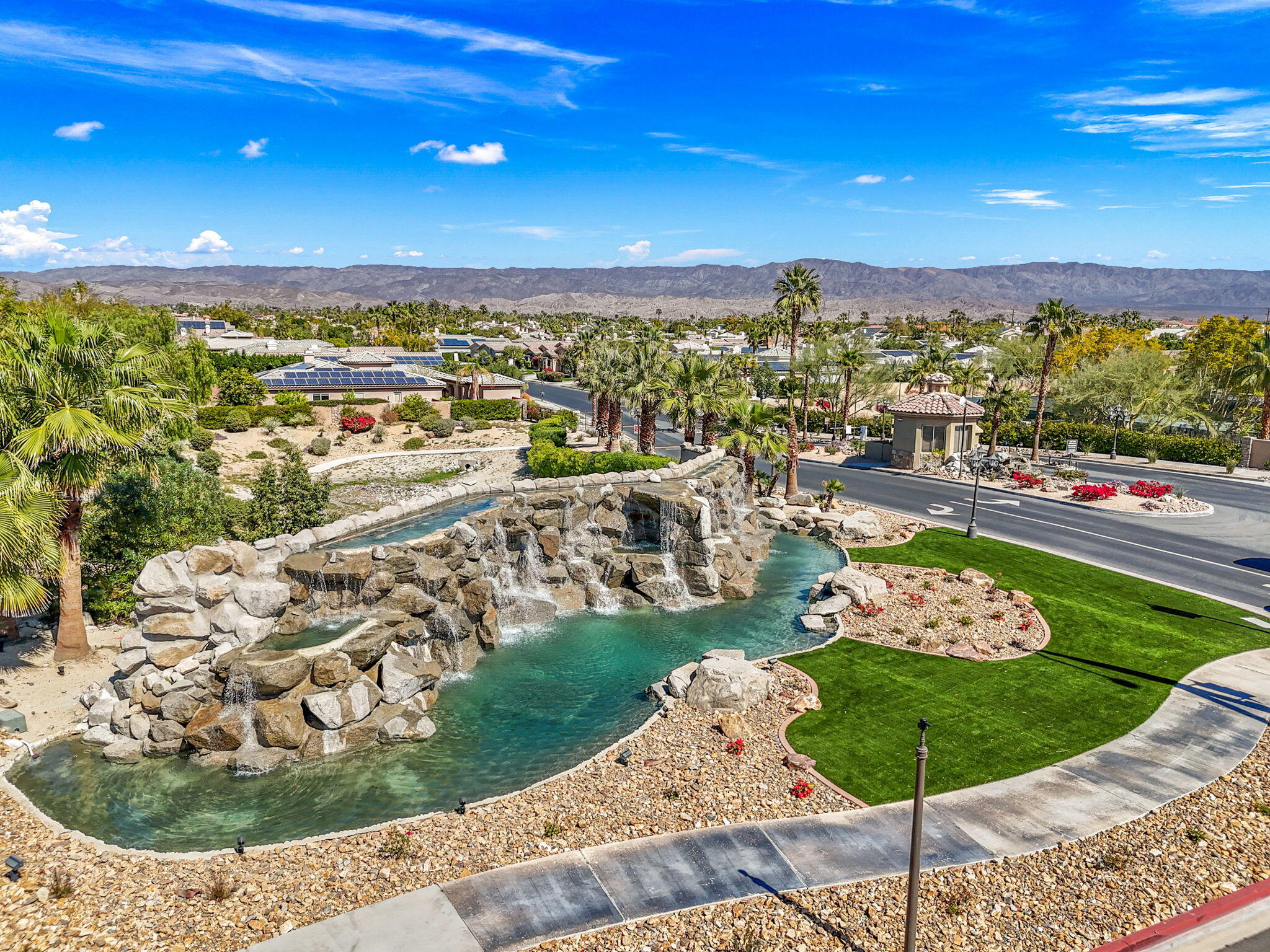 19 Trafagar Square Rancho Mirage, CA 92270 - Photo 6 of 54 a view of a water fountain and an outdoor space
