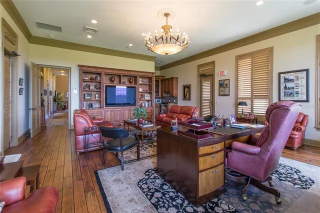 a view of a trees in a yard