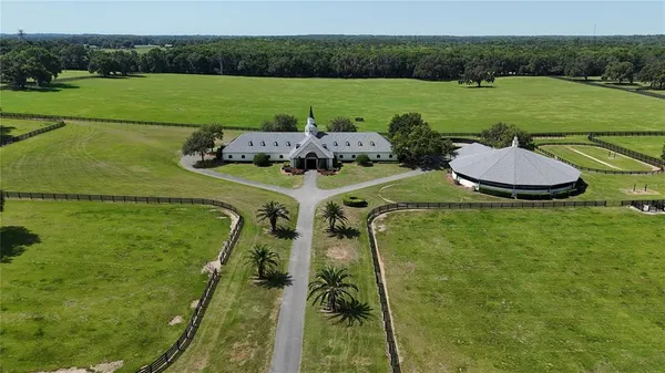 an aerial view of a residential houses