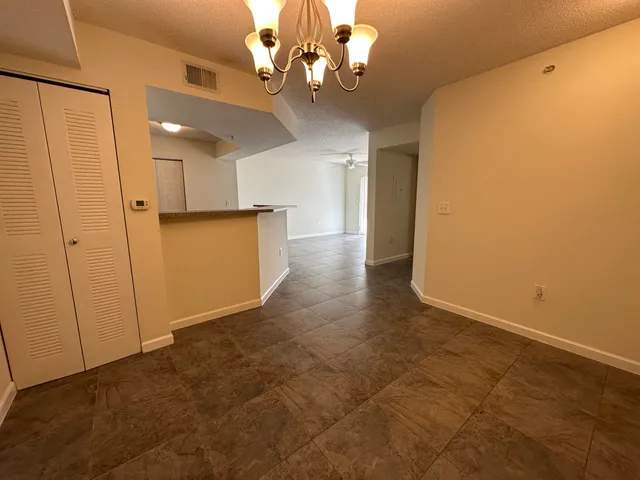a view of a livingroom with a chandelier