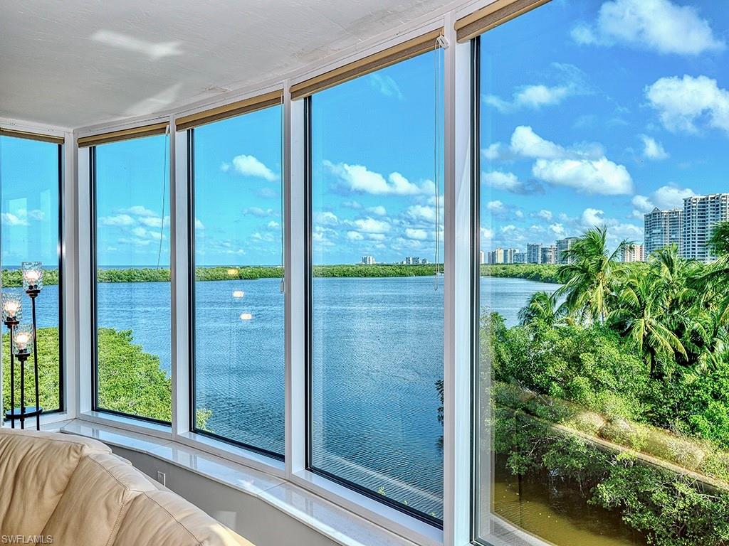 a view of a glass door and porch