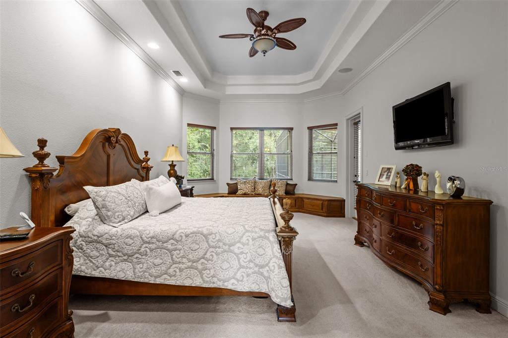 10826 Alico Pass New Port Richey, FL 34655 - Photo 18 of 51 a bedroom with a bed and a flat screen tv