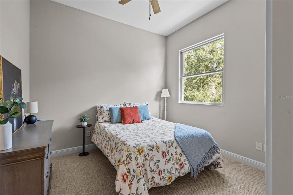 10826 Alico Pass New Port Richey, FL 34655 - Photo 38 of 51 a bedroom with a bed and a potted plant