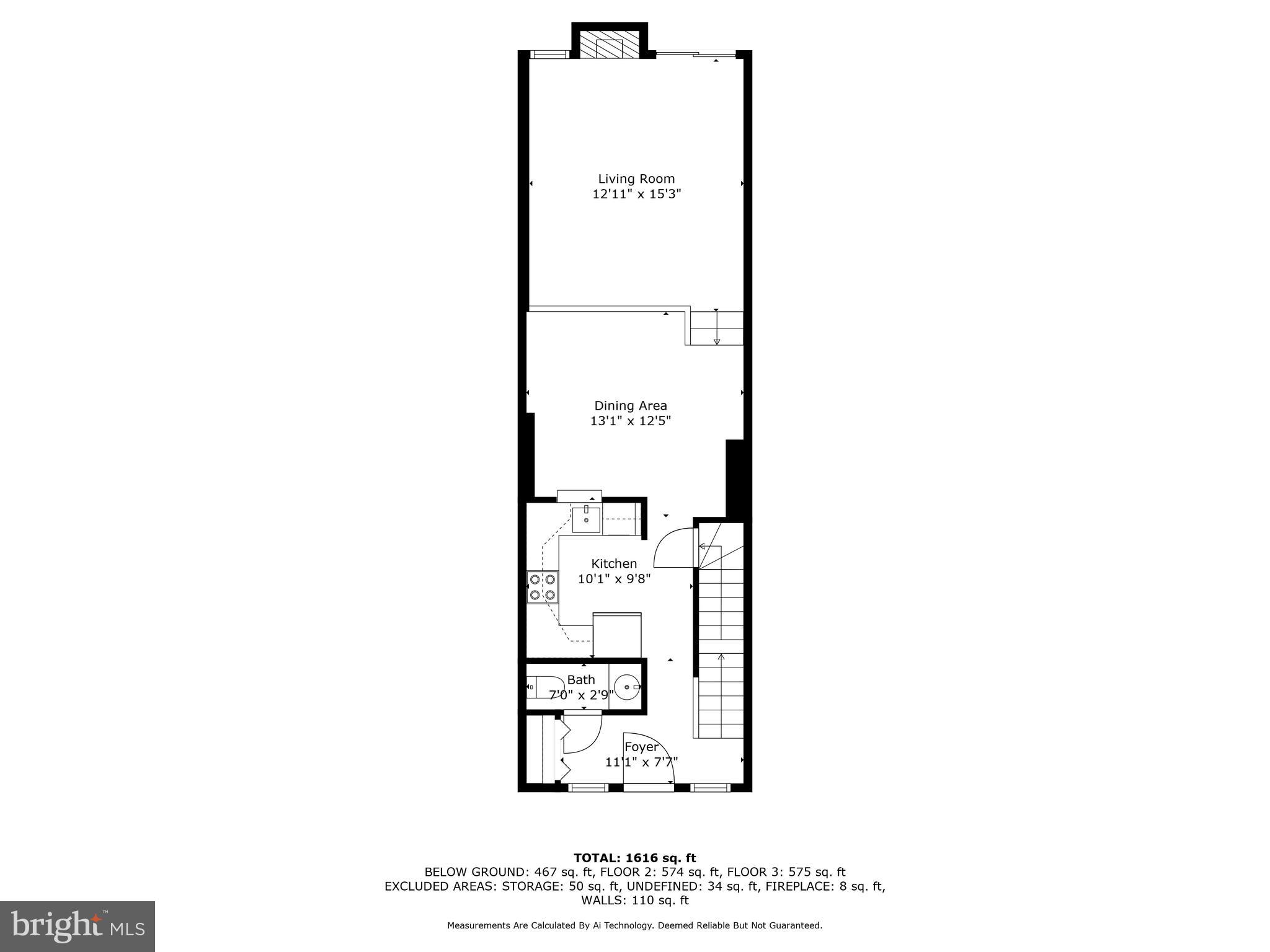 630 South Hanover Street Baltimore, MD 21230 - Photo 5 of 55 a picture of a floor plan