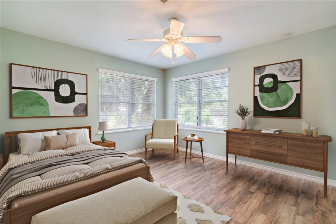 4712 Frontier Trail Austin, TX 78745 - Photo 5 of 32 a bedroom with a bed and window