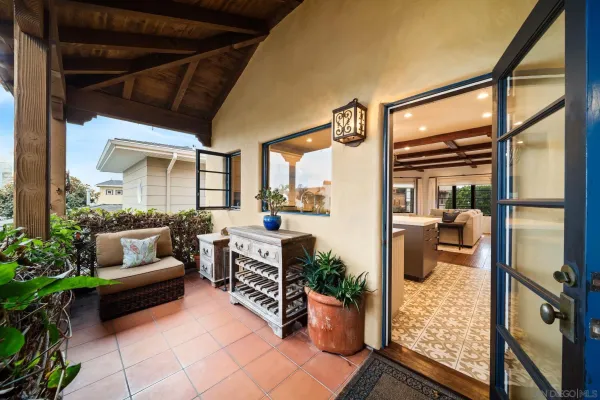 a view of a balcony