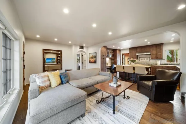 a view of a patio with swimming pool table and chairs