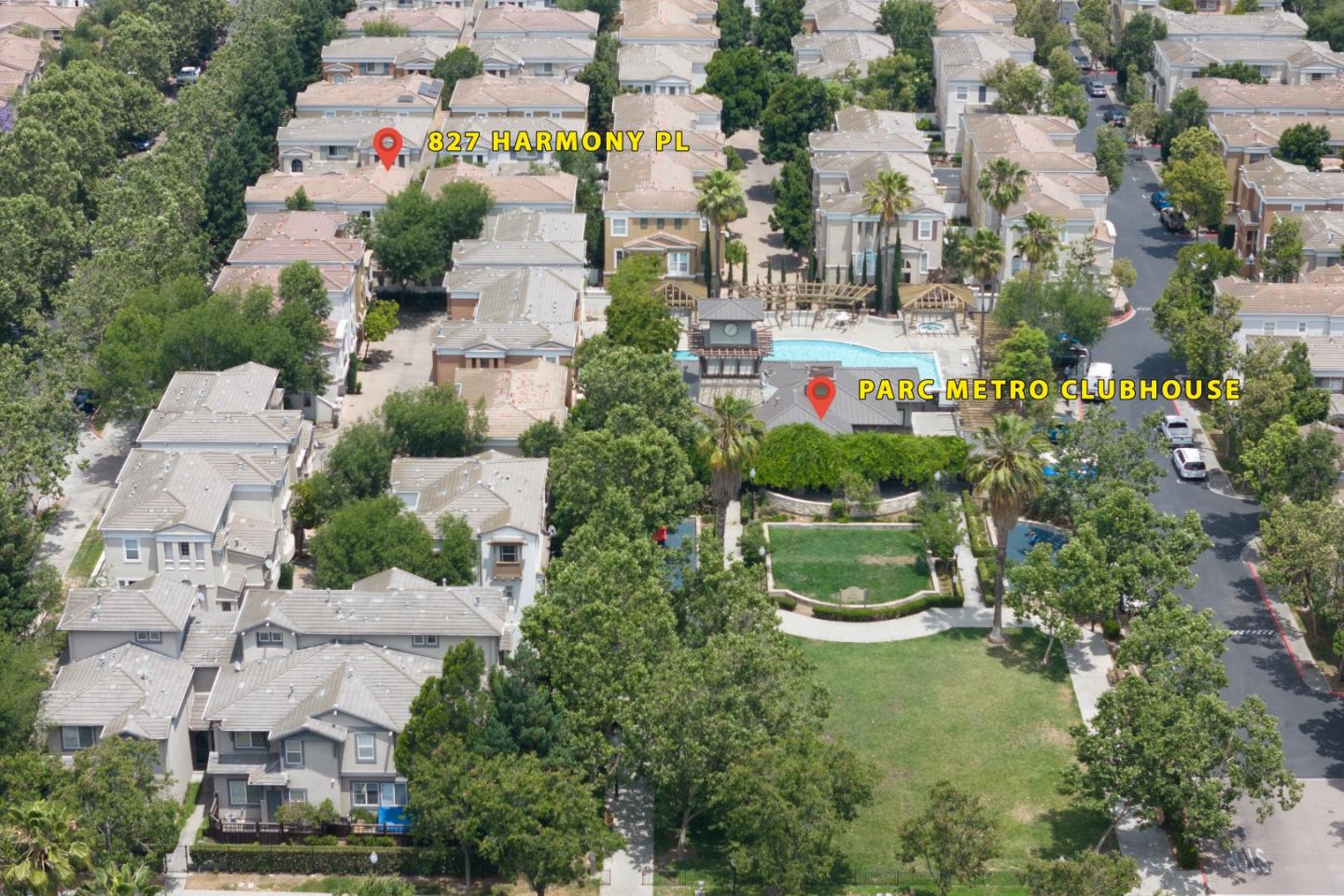 827 Harmony Place Milpitas, CA 95035 - Photo 35 of 36 an aerial view of multiple house