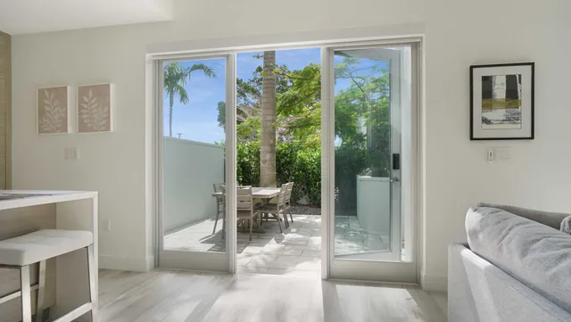 a view of a building with a street