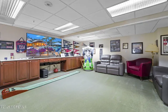 a bed room with furniture and a space