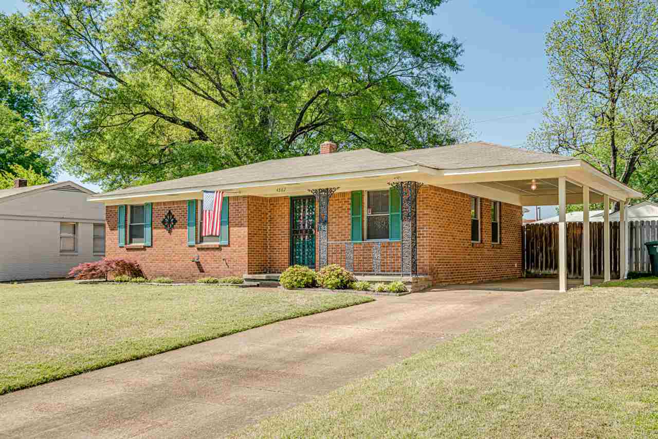 4862 Verne Road Memphis, TN 38117 - Photo 2 of 23 Front of home. Landscaped well and great curb appeal!