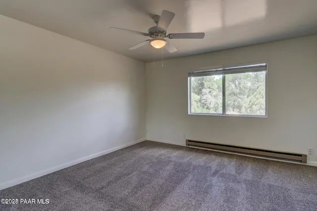 an empty room with a window