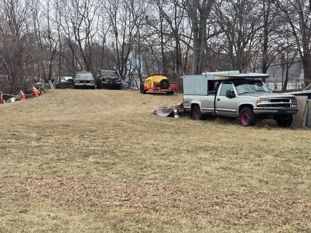 a car parked in front of a house