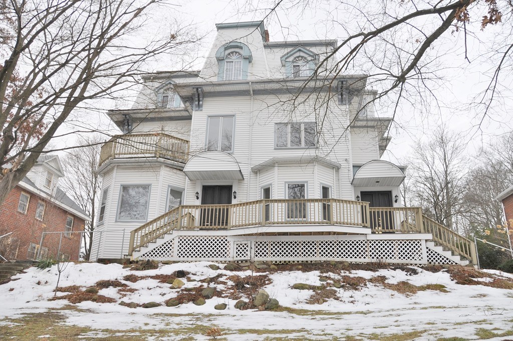 a front view of a building