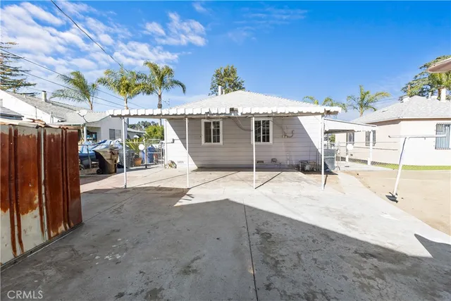 a view of a house with a patio