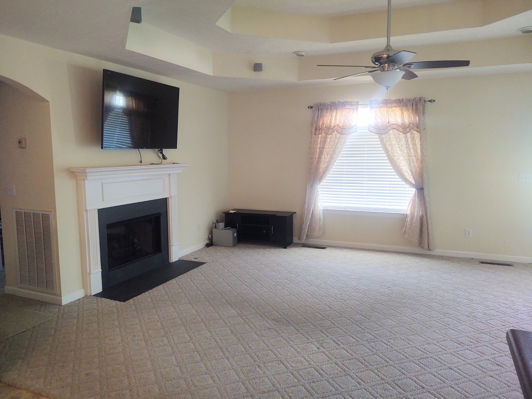 423 Ferguson Hill Road Lafayette, TN 37083 - Photo 10 of 63 a view of empty room with fireplace and fan