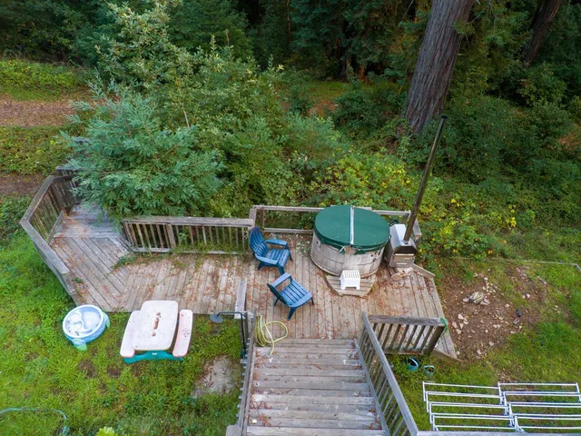 a view of an lake and a mountain