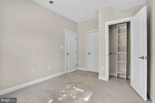 a view of a room with closet