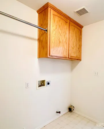 a view of a room with cabinet